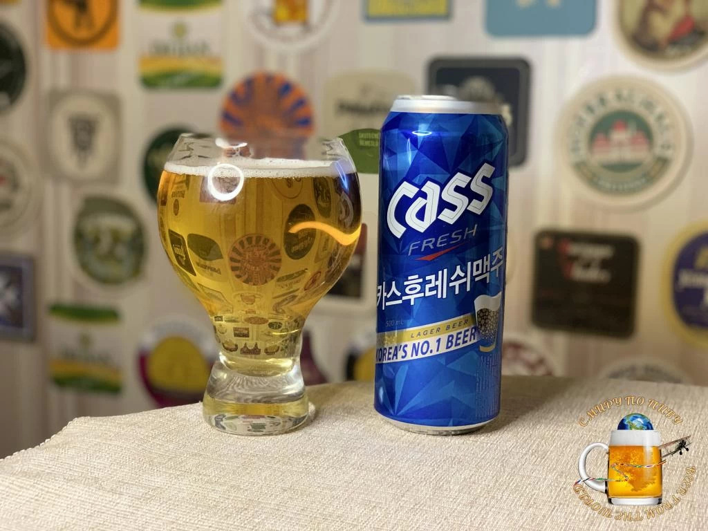 Корейское пиво Cass из Красное и Белое