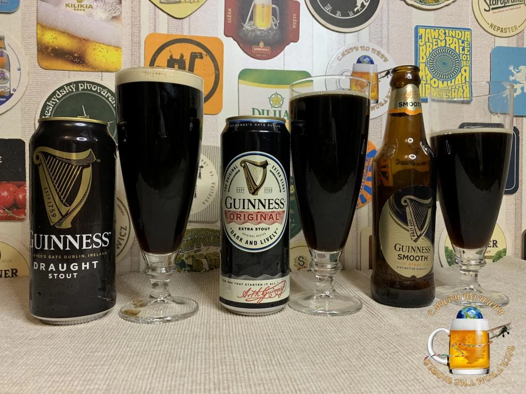 Пробую пиво Guinness из России, Ирландии и Африки