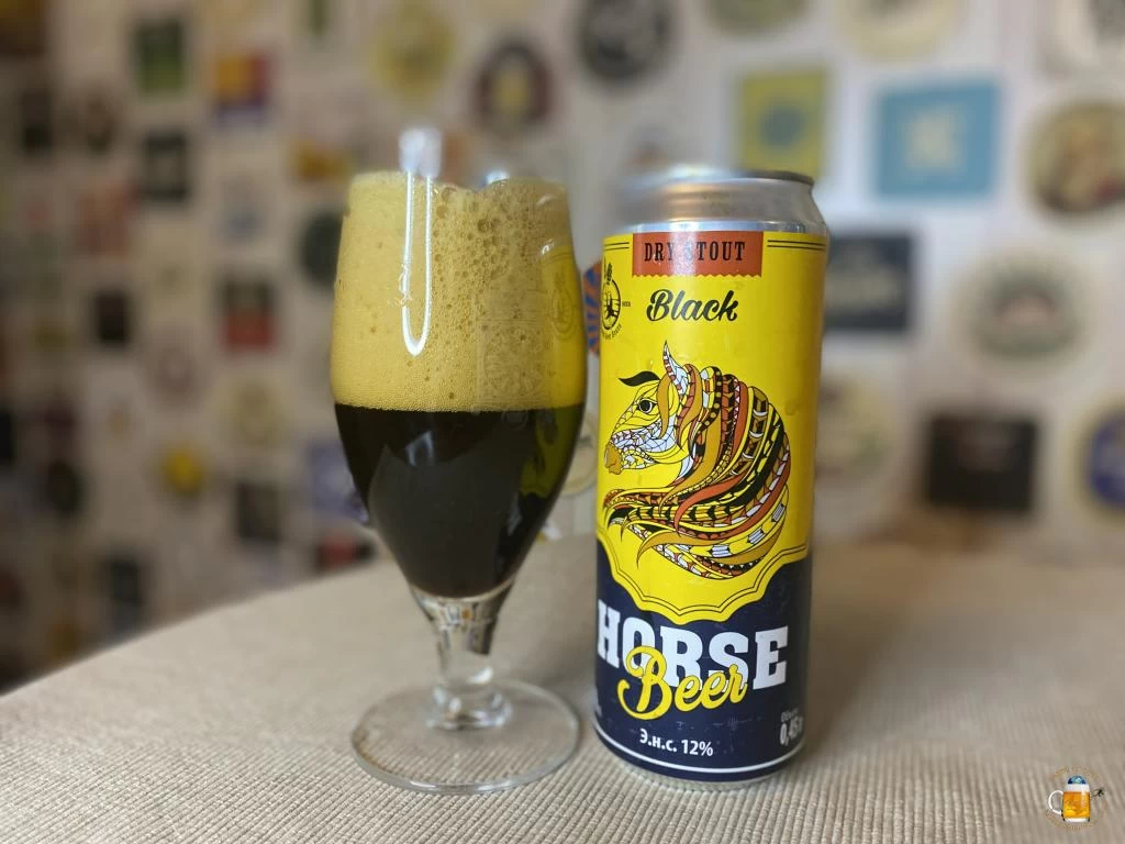 Обзор майкопского пива Black Horse (алк.4,1% пл.12%)